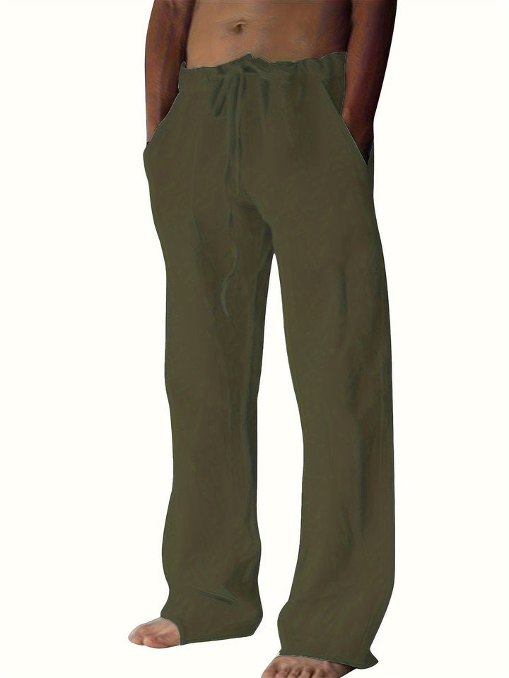 Herrenhose | Lockere Passform & Kordelzug | Frühling & Sommer | Freizeit & Yoga