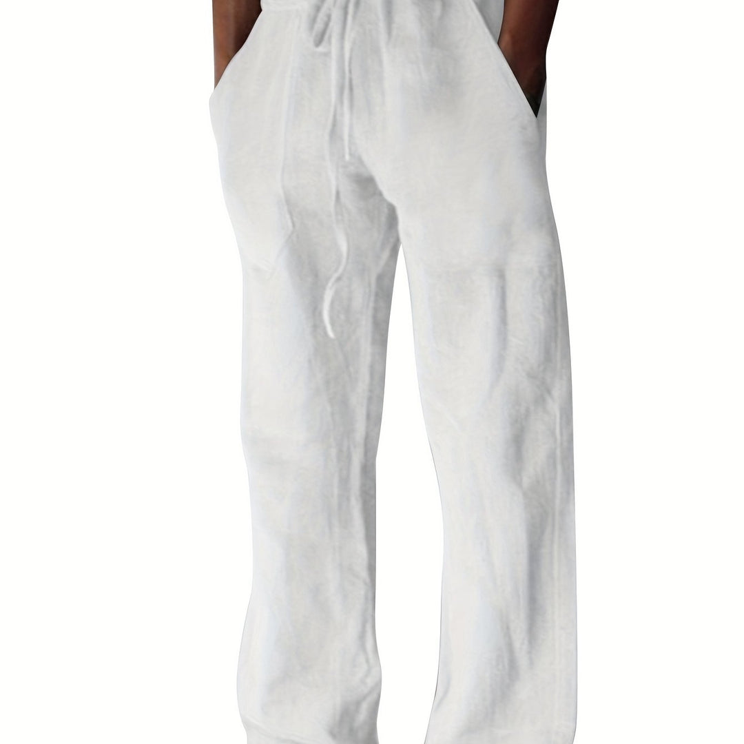 Herrenhose | Lockere Passform & Kordelzug | Frühling & Sommer | Freizeit & Yoga