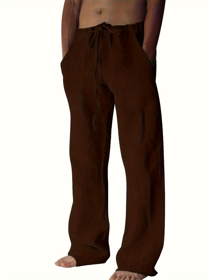 Herrenhose | Lockere Passform & Kordelzug | Frühling & Sommer | Freizeit & Yoga