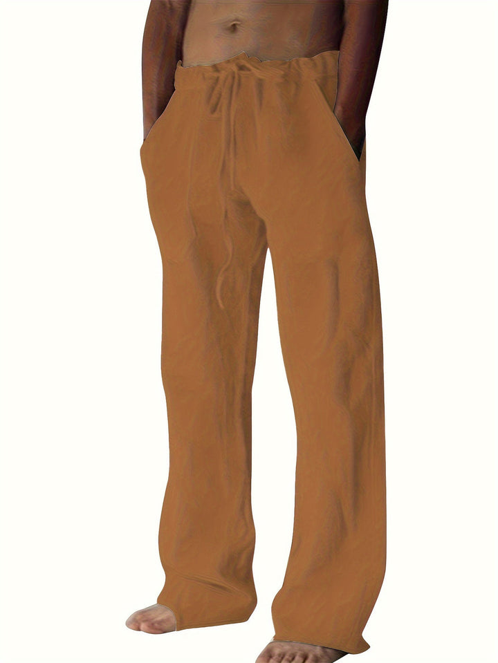 Herrenhose | Lockere Passform & Kordelzug | Frühling & Sommer | Freizeit & Yoga