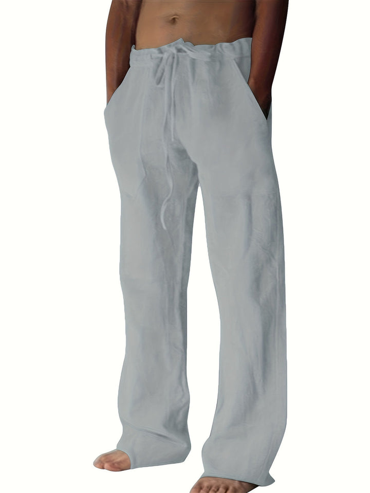 Herrenhose | Lockere Passform & Kordelzug | Frühling & Sommer | Freizeit & Yoga