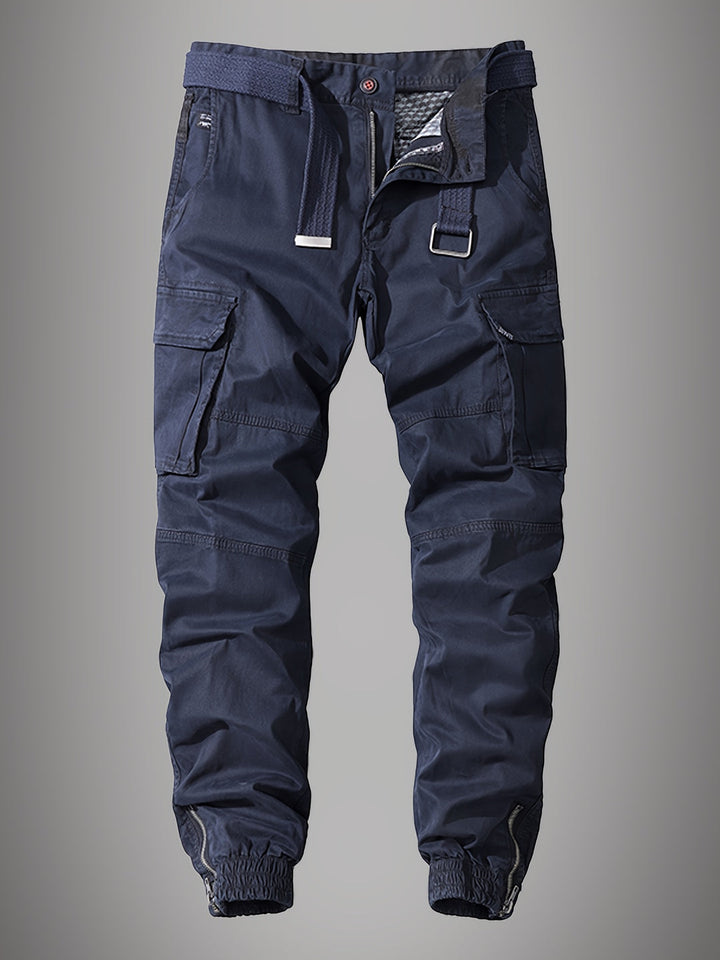 Herrenhose | Reguläre Passform | Mehrere Taschen mit Klappen | Lässige Outdoor mit Bündchen