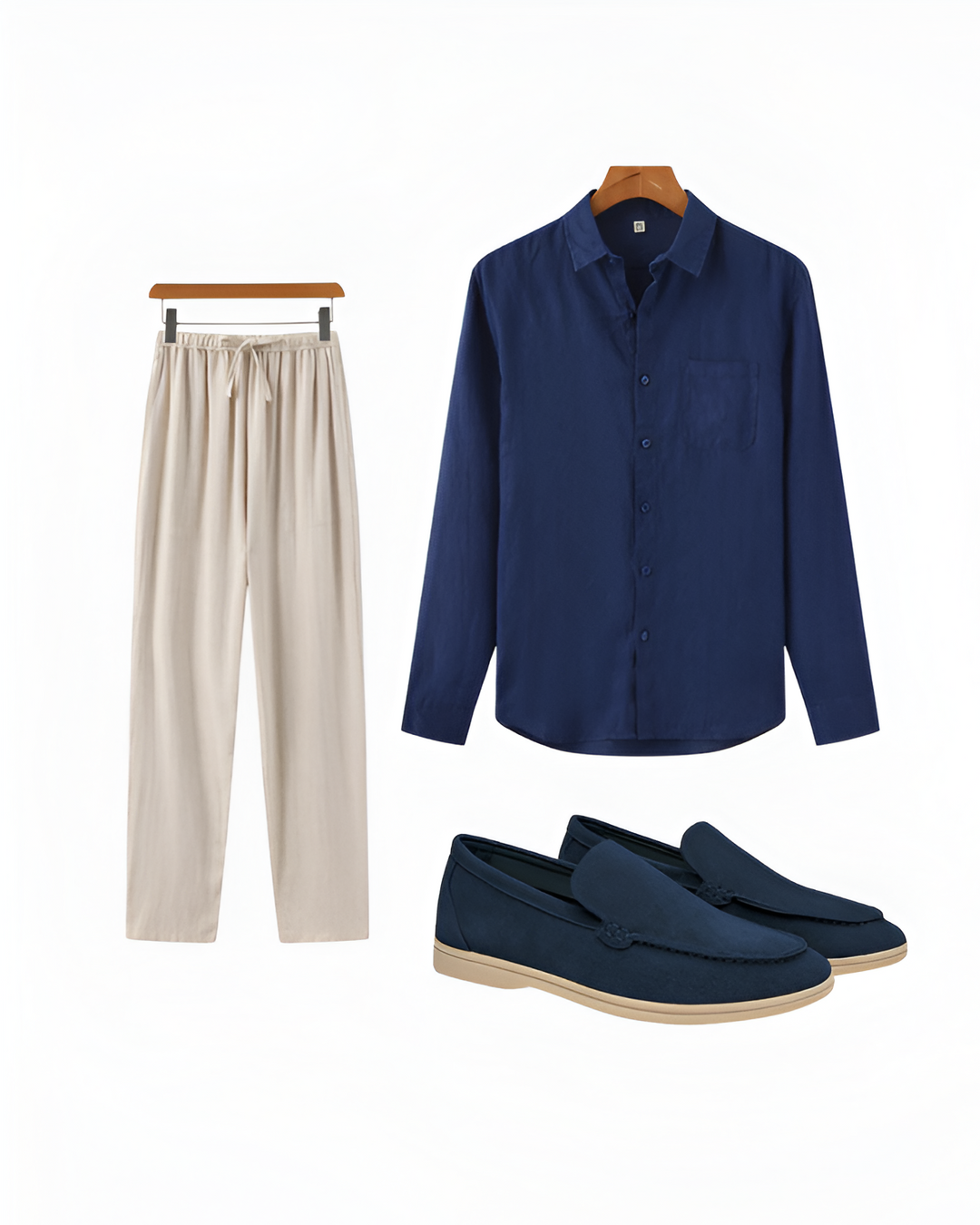 Sommer Herren Set | Leinenhemd, lässige Hose & Wildlederschuhe | Strand- bis Dinner-Look