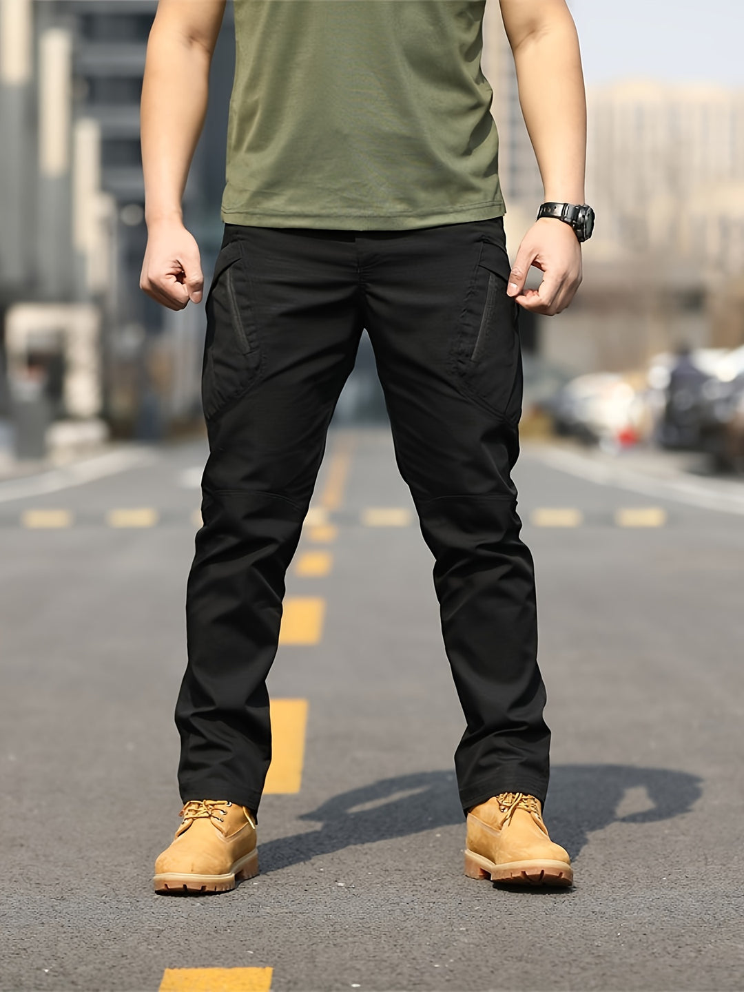 Taktische Cargo-Hose für Herren | Nachhaltiges Polyester | Mehrere Taschen | Für Wandern & Outdoor-Abenteuer