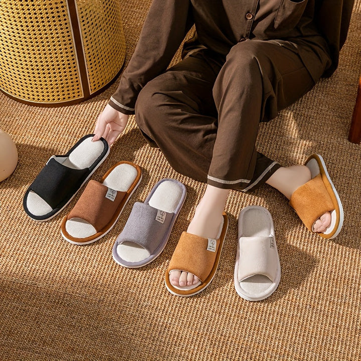 Unisex Hausschuhe | Einfarbiges Design & Slip-On-Style | Weiche Antirutsch-EVA-Sohle | Für Zuhause & Büro