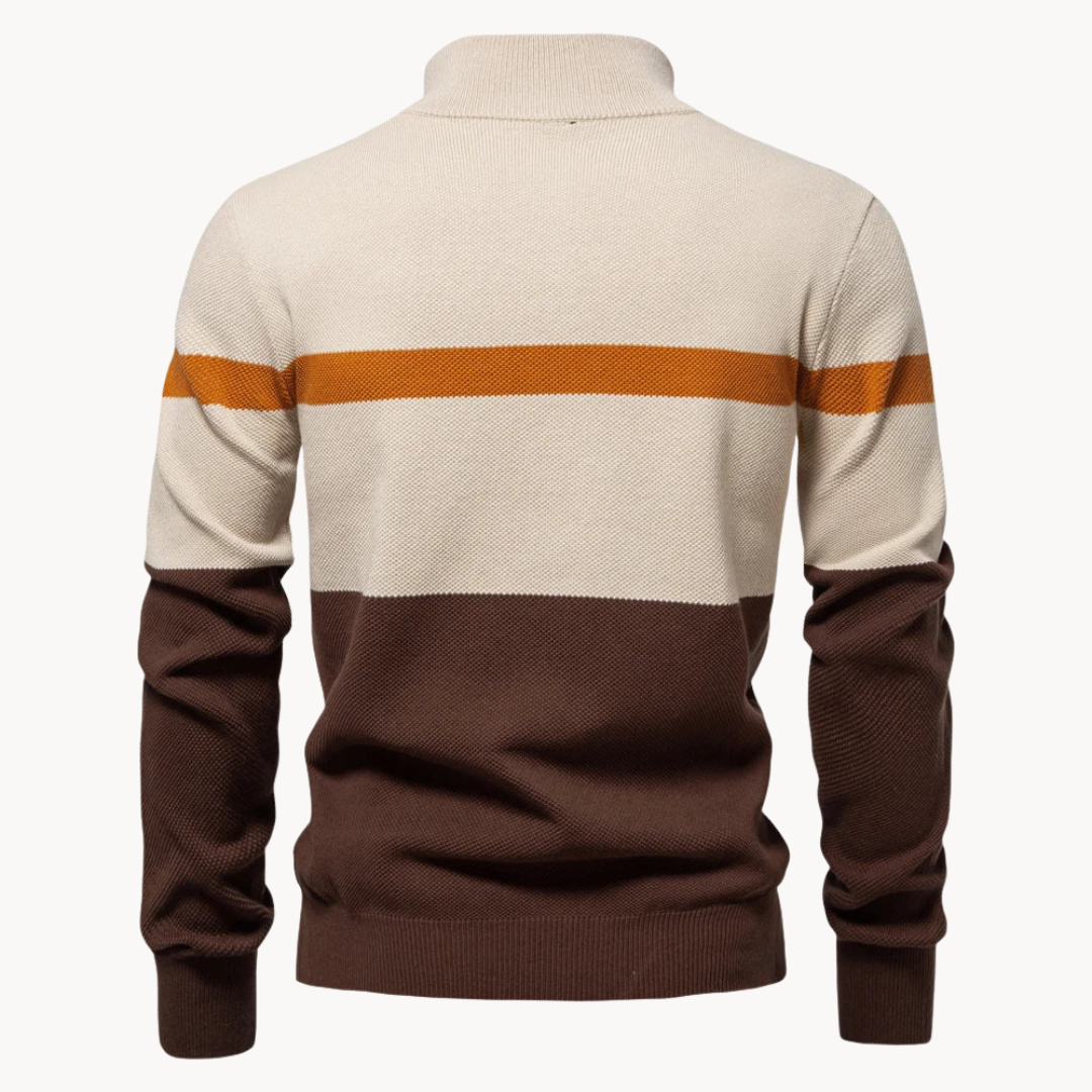 Verfeinerter Pullover mit halbem Reißverschluss für ultimativen Komfort und zeitlose Eleganz | Wout