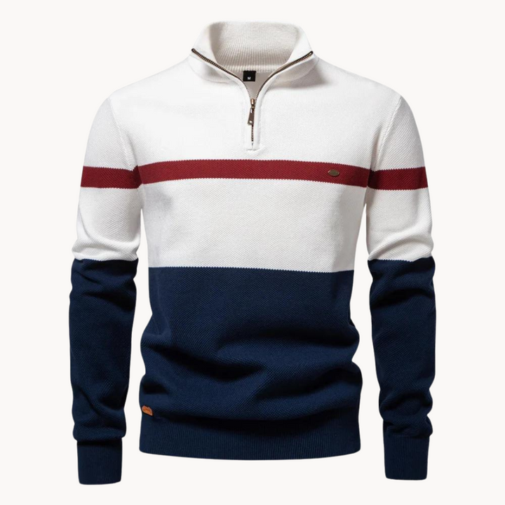 Verfeinerter Pullover mit halbem Reißverschluss für ultimativen Komfort und zeitlose Eleganz | Wout