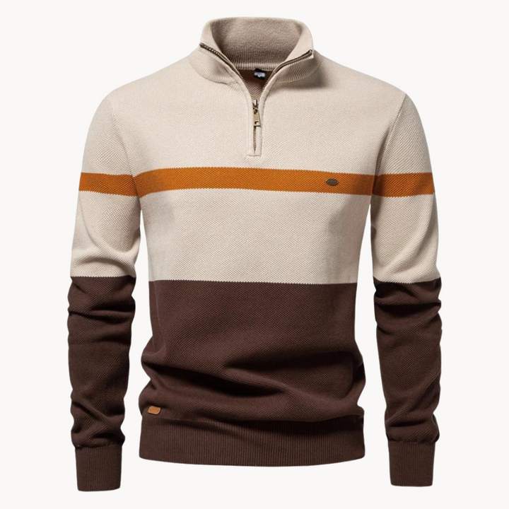 Verfeinerter Pullover mit halbem Reißverschluss für ultimativen Komfort und zeitlose Eleganz | Wout