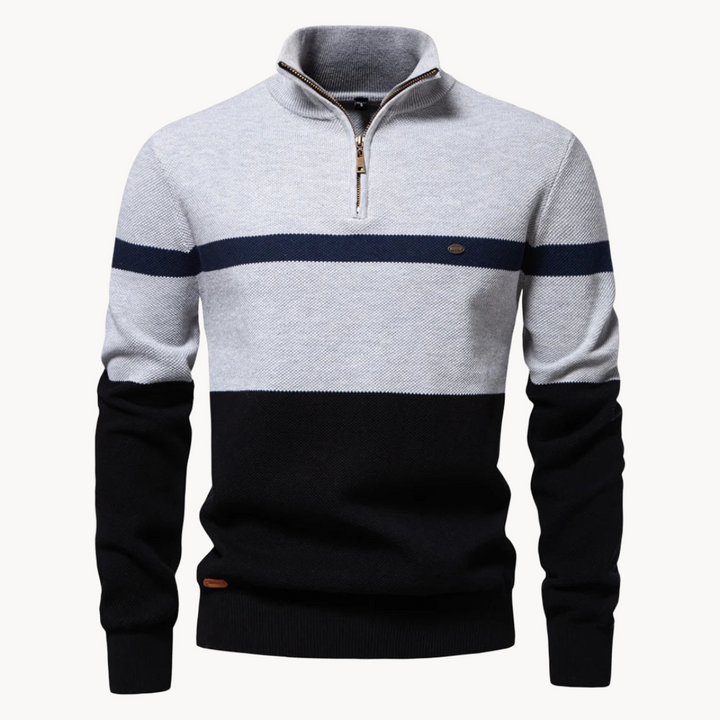 Verfeinerter Pullover mit halbem Reißverschluss für ultimativen Komfort und zeitlose Eleganz | Wout