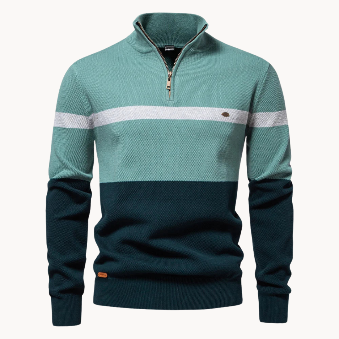 Verfeinerter Pullover mit halbem Reißverschluss für ultimativen Komfort und zeitlose Eleganz | Wout
